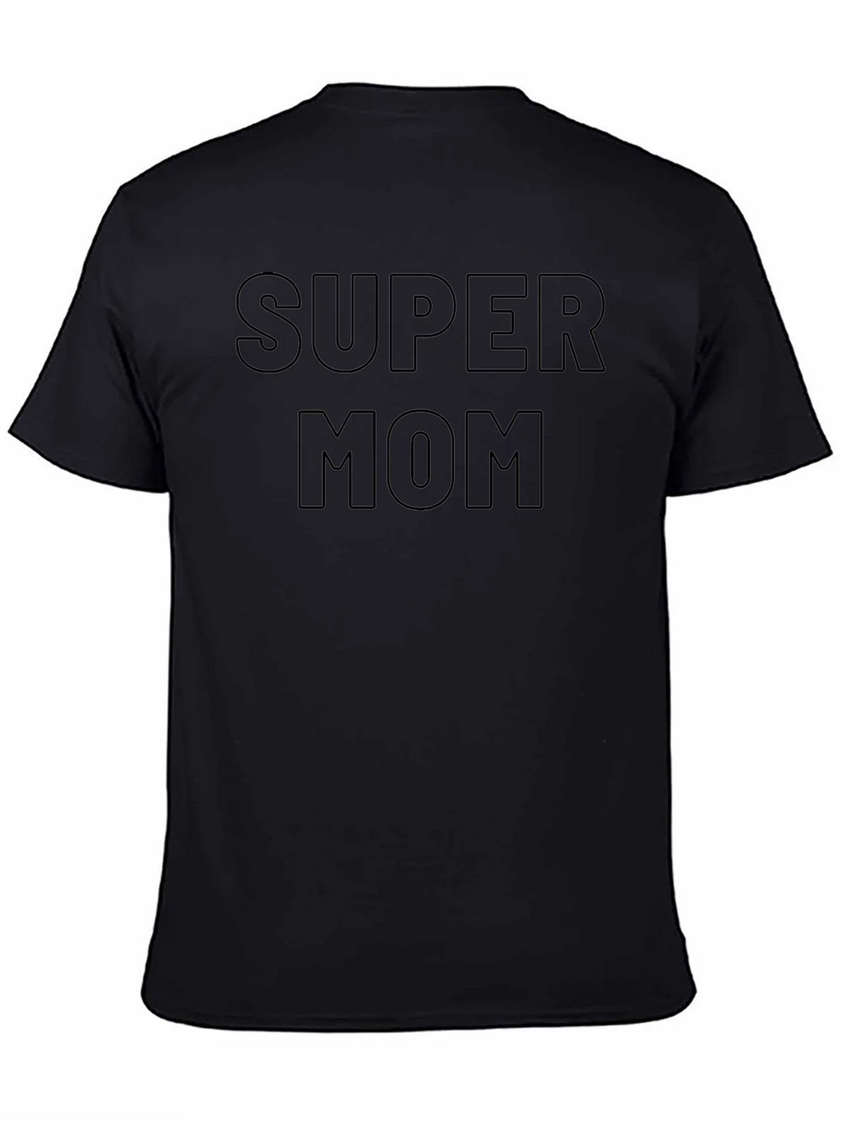 Super Mom Graphic T-Shirt - Black Cotton Tee product image 3