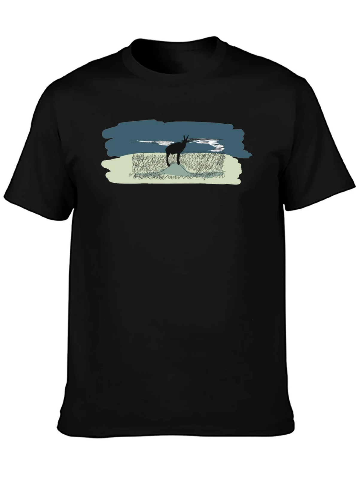 Antelope Scene Black T-Shirt product image 1