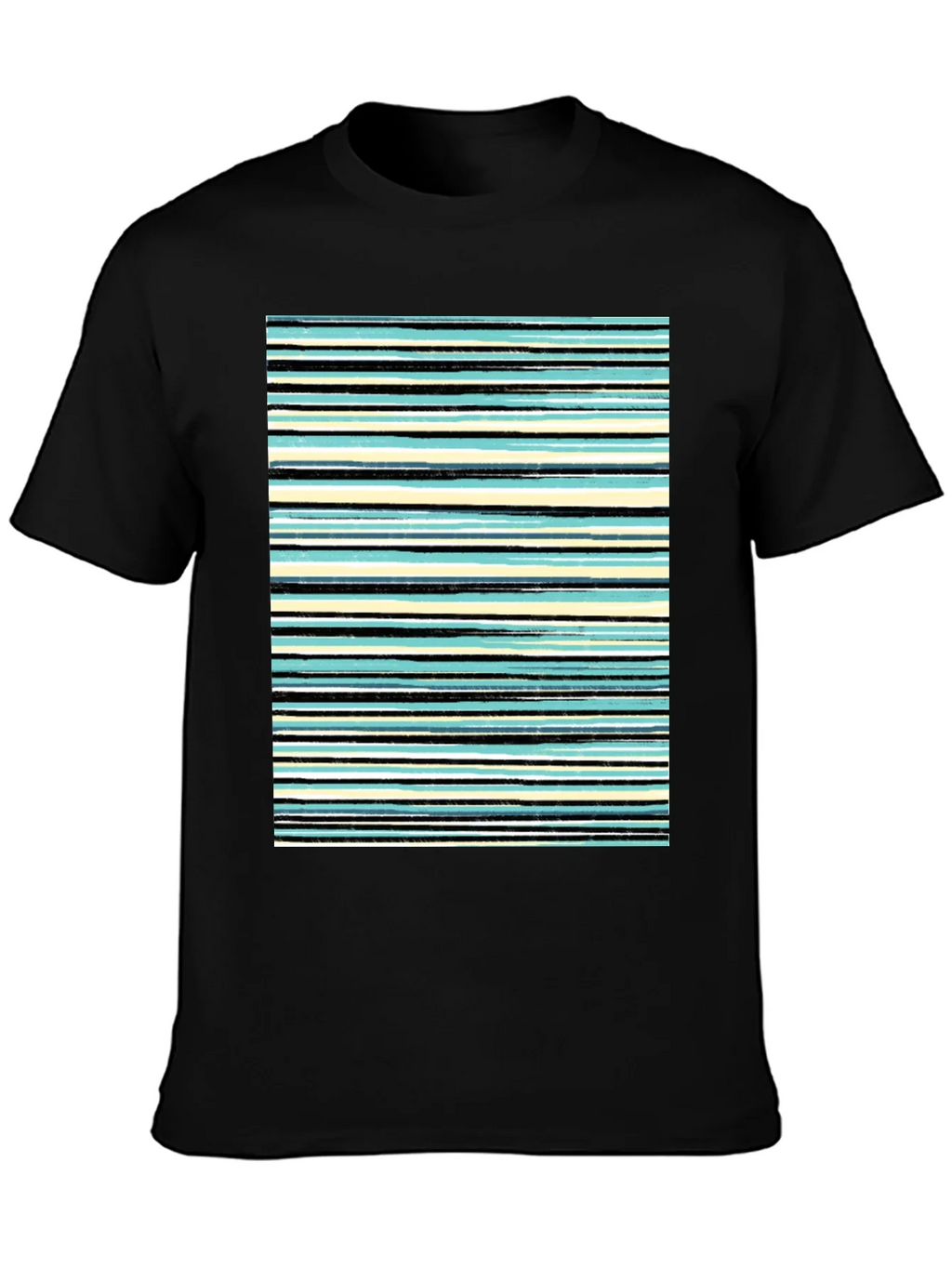 Striped Print Black T-Shirt product image 3