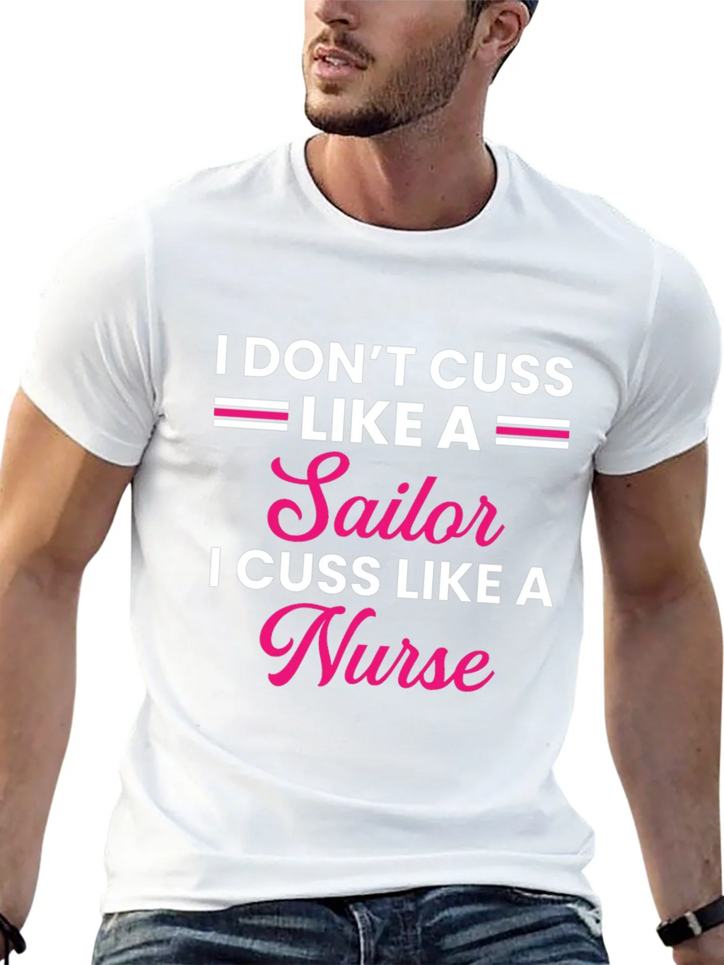 I Dont Cuss Like A Sailor Nurse Graphic Tee product image 8