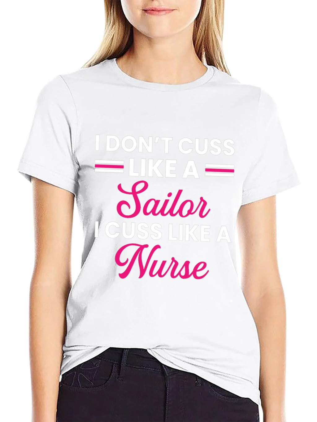 I Dont Cuss Like A Sailor Nurse Graphic Tee product image 5