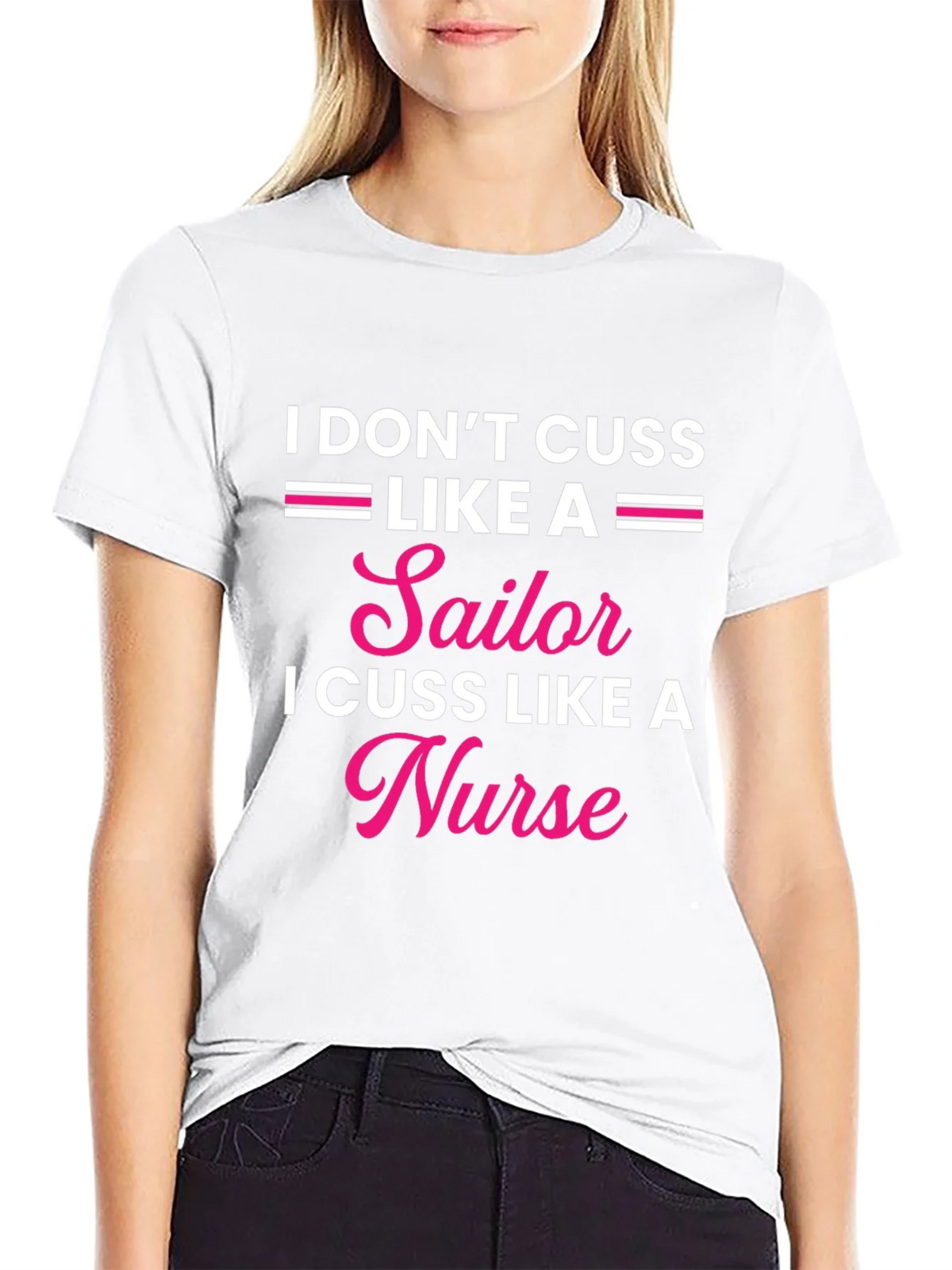 I Dont Cuss Like A Sailor Nurse Graphic Tee product image 5