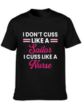 I Dont Cuss Like A Sailor Nurse Graphic Tee product image 1