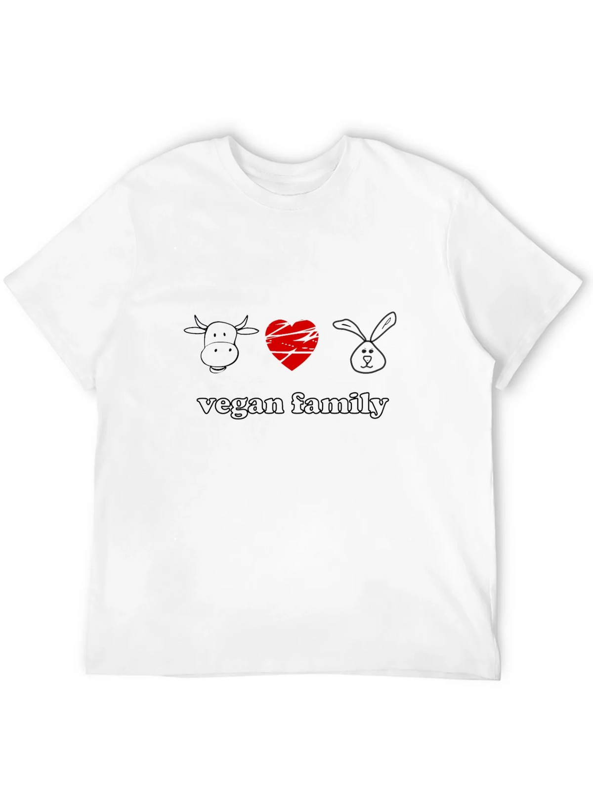 Vegan Family Graphic Tee - Soft Black Cotton product image 3