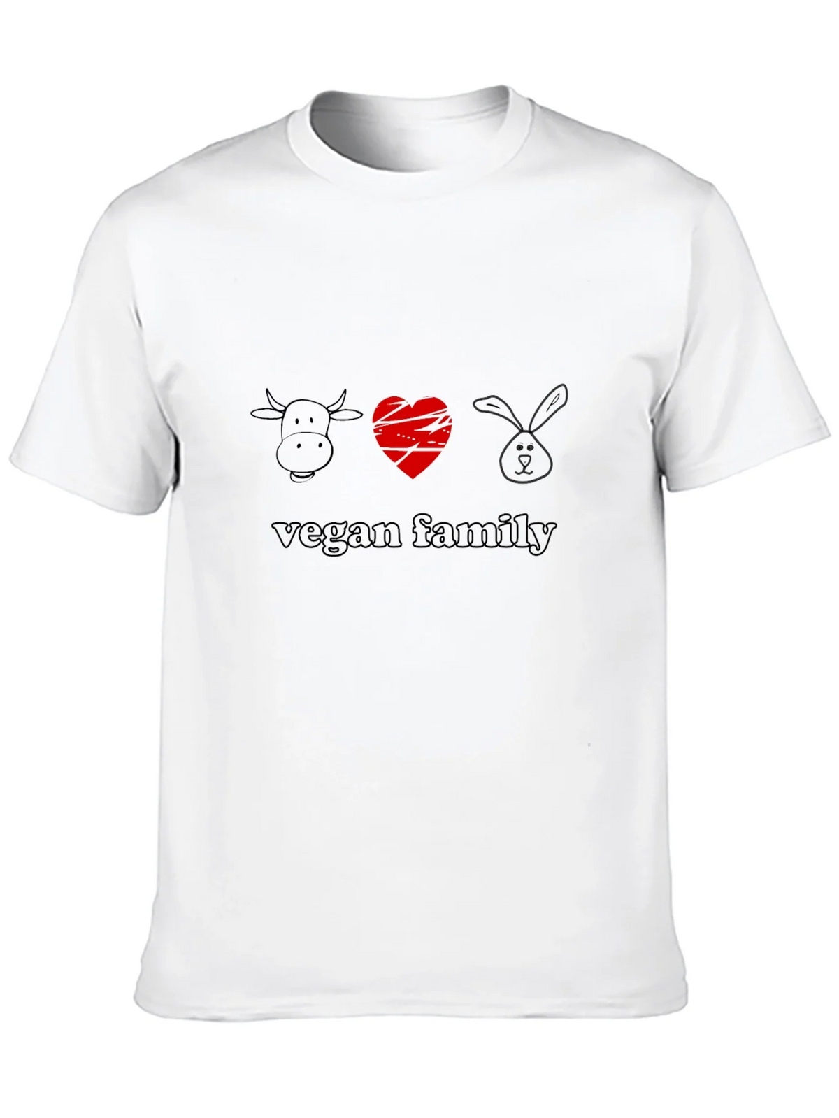Vegan Family Graphic Tee - Soft Black Cotton product image 2