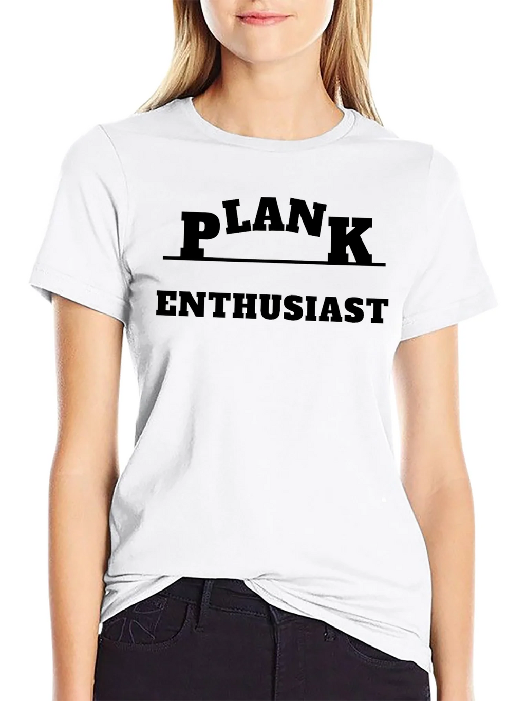 Plank Enthusiast Black T-Shirt product image 4