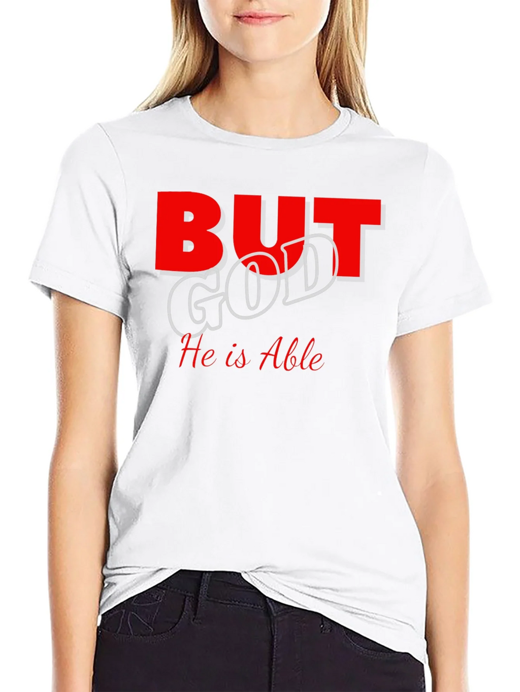 But God He is Able Christian T-Shirt product image 2
