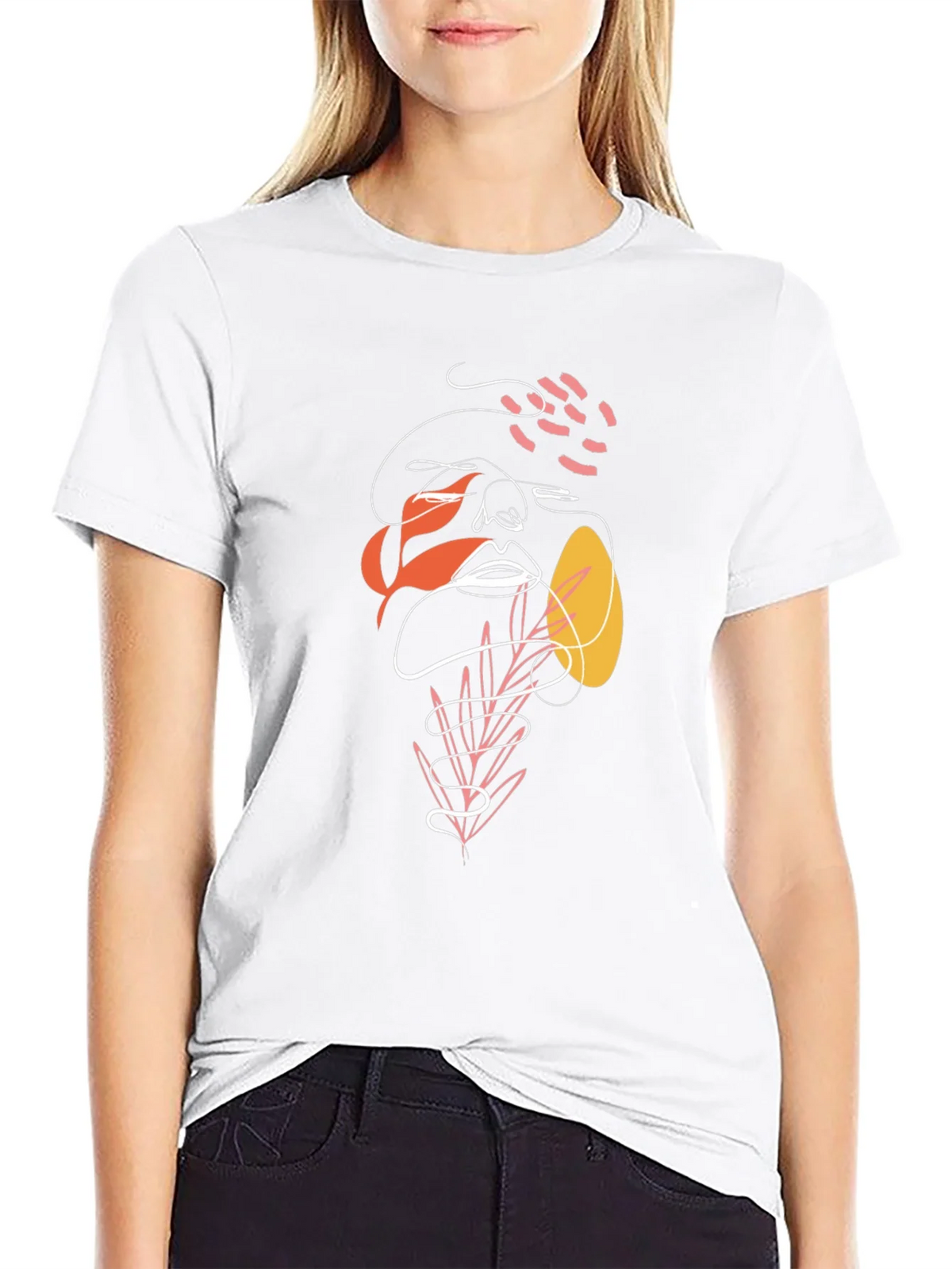 Abstract Face Graphic Tee - Modern Art Shirt product image 7
