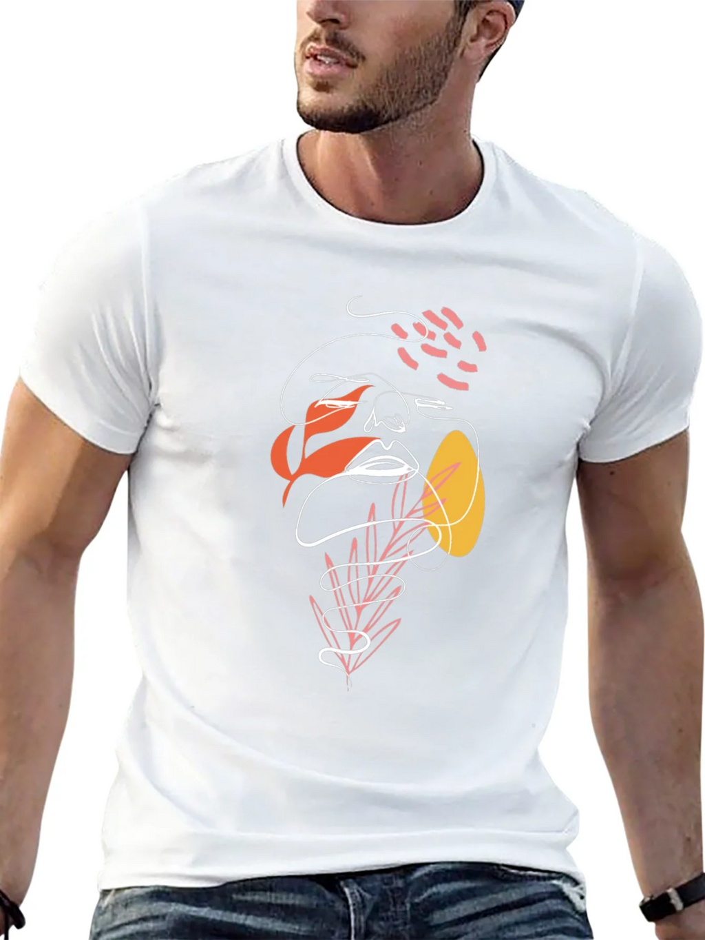 Abstract Face Graphic Tee - Modern Art Shirt product image 11