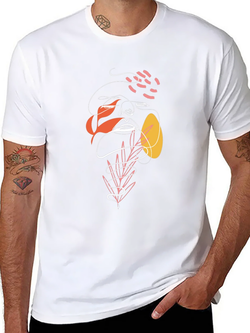 Abstract Face Graphic Tee - Modern Art Shirt product image 6