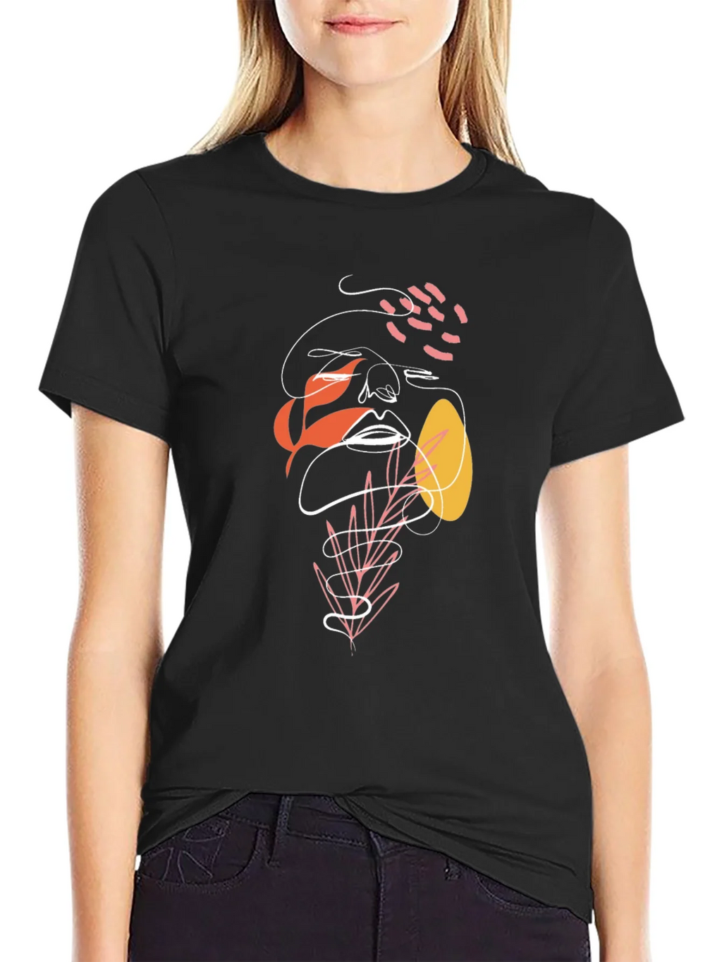 Abstract Face Graphic Tee - Modern Art Shirt product image 2