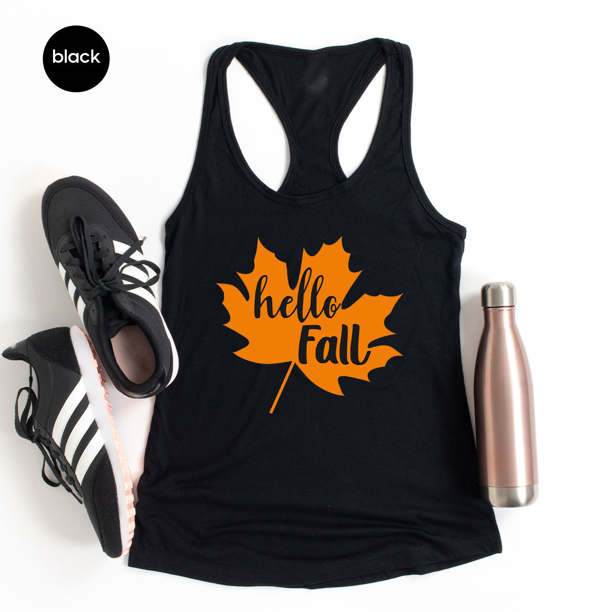 Hello Fall Shirt, 2022 Thanksgiving T-Shirt, Leaf Gift For product image 3