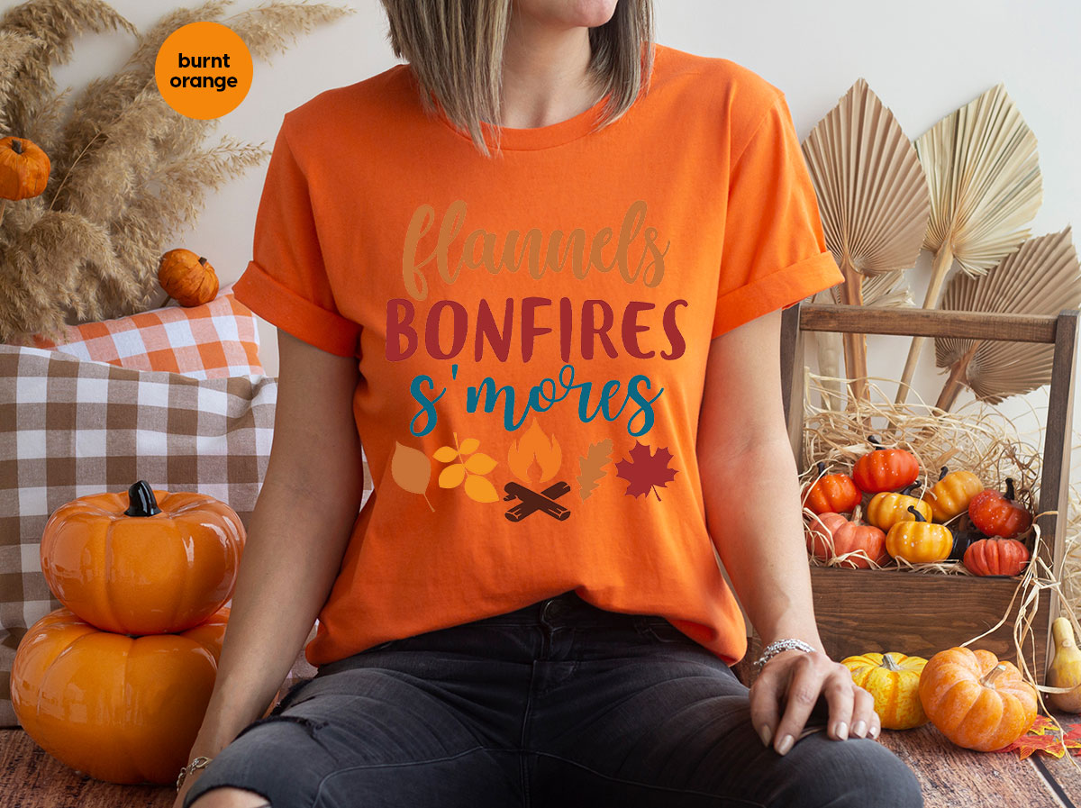 Thanksgiving Fall T-Shirt, 2022 Season Shirt, Bonfires Gift product image 5