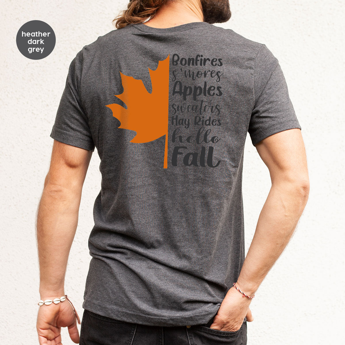 Fall Leaf T-Shirt, 2022 Season Long Sleeve Shirt, Short product image 36