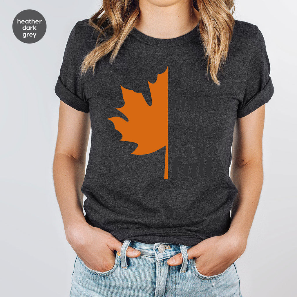Fall Leaf T-Shirt, 2022 Season Long Sleeve Shirt, Short product image 37