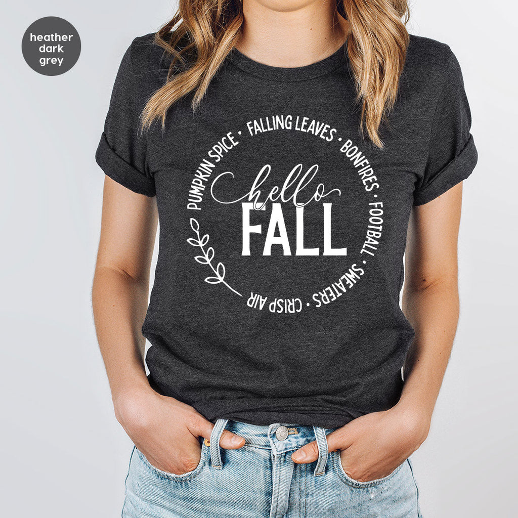 Falling Leaves Shirt, 2022 Pumpkin Season T-Shirt, Spice product image 8