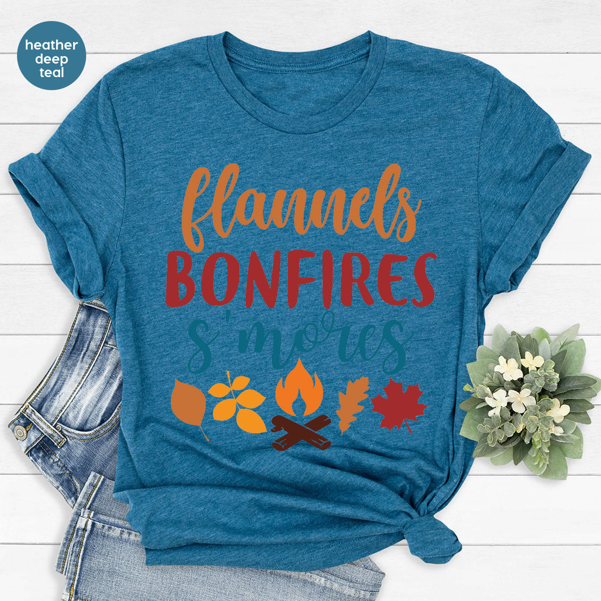 Thanksgiving Fall T-Shirt, 2022 Season Shirt, Bonfires Gift product image 9