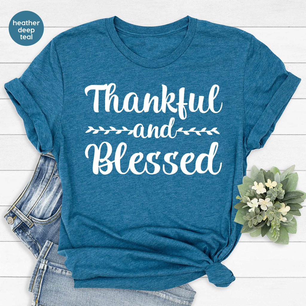 Thankful and Blessed Shirt, 2022 Thanksgiving Design product image 9