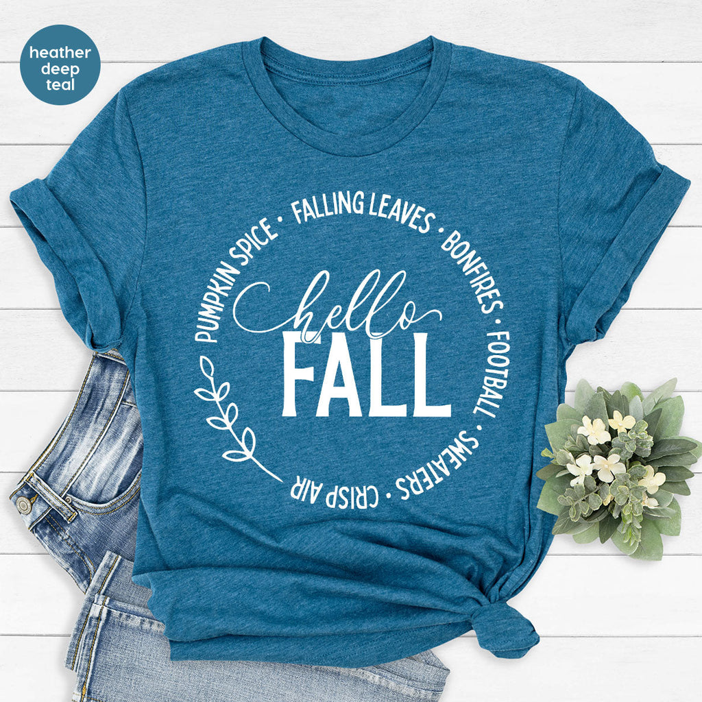 Falling Leaves Shirt, 2022 Pumpkin Season T-Shirt, Spice product image 10