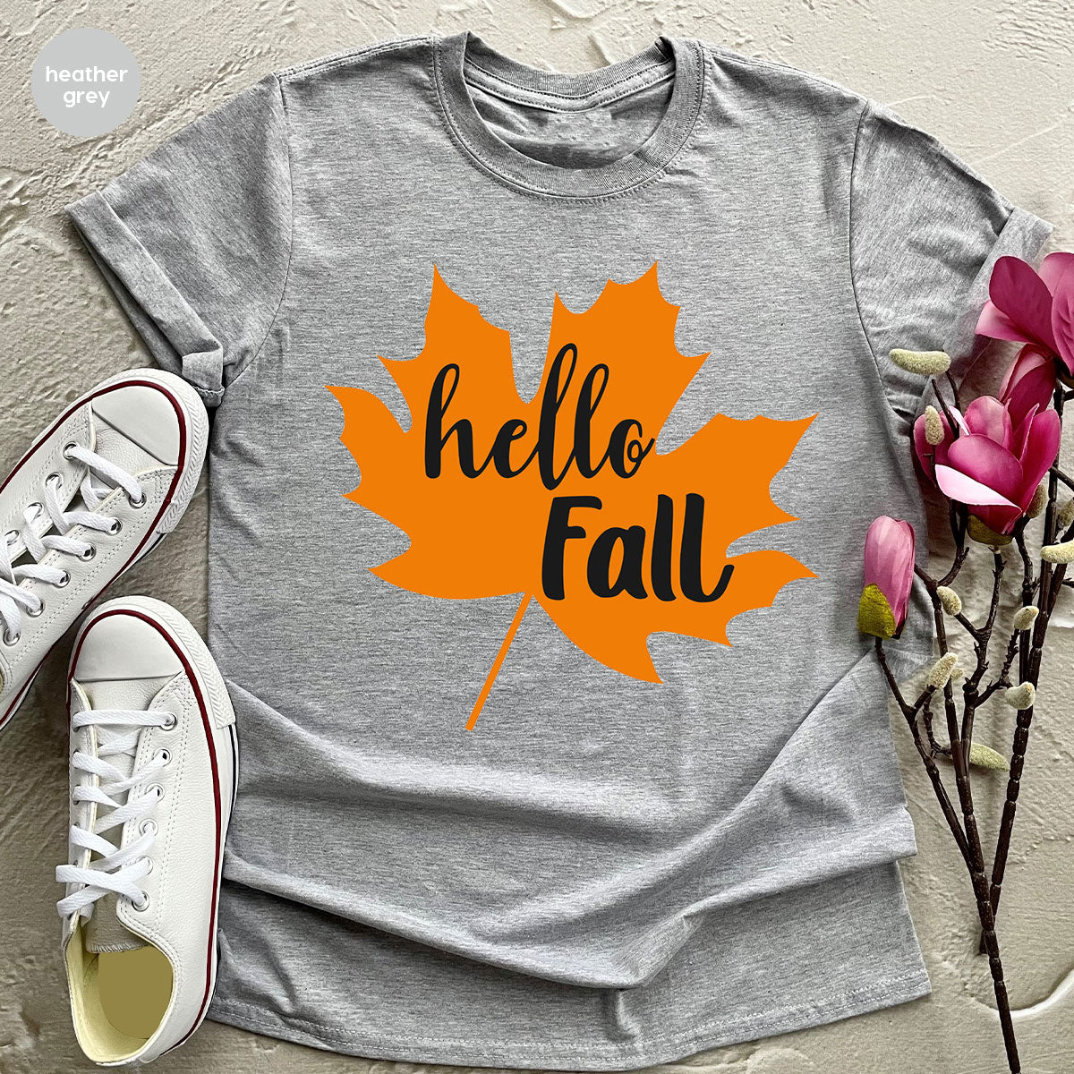 Hello Fall Shirt, 2022 Thanksgiving T-Shirt, Leaf Gift For product image 10