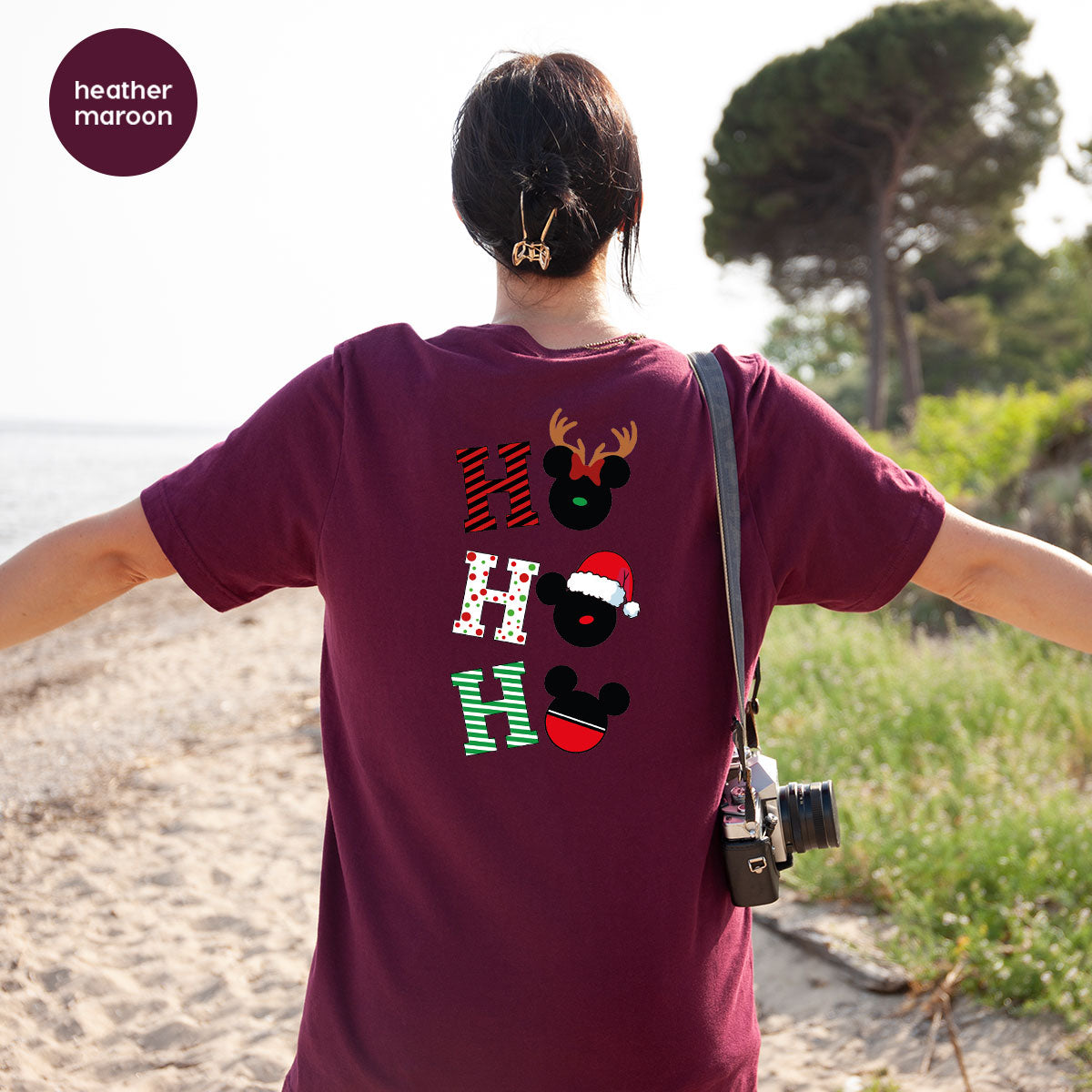 H For Christmas T-Shirt, Deer Shirt, Funny 2023 Tee Family product image 12