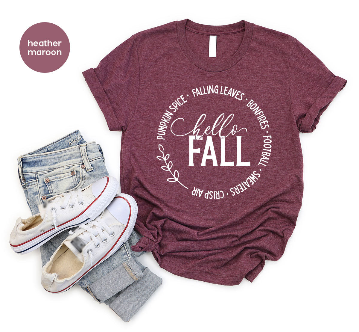 Falling Leaves Shirt, 2022 Pumpkin Season T-Shirt, Spice product image 22