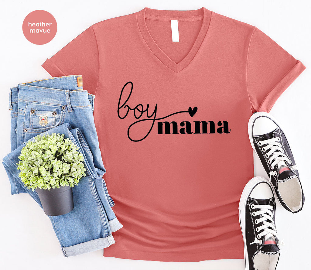 Mom and Boy Shirt. Mama Love Gift For Mother Tee product image 13