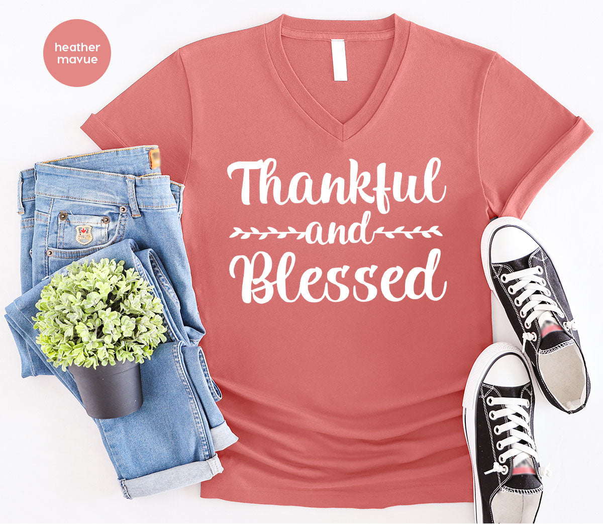 Thankful and Blessed Shirt, 2022 Thanksgiving Design product image 23