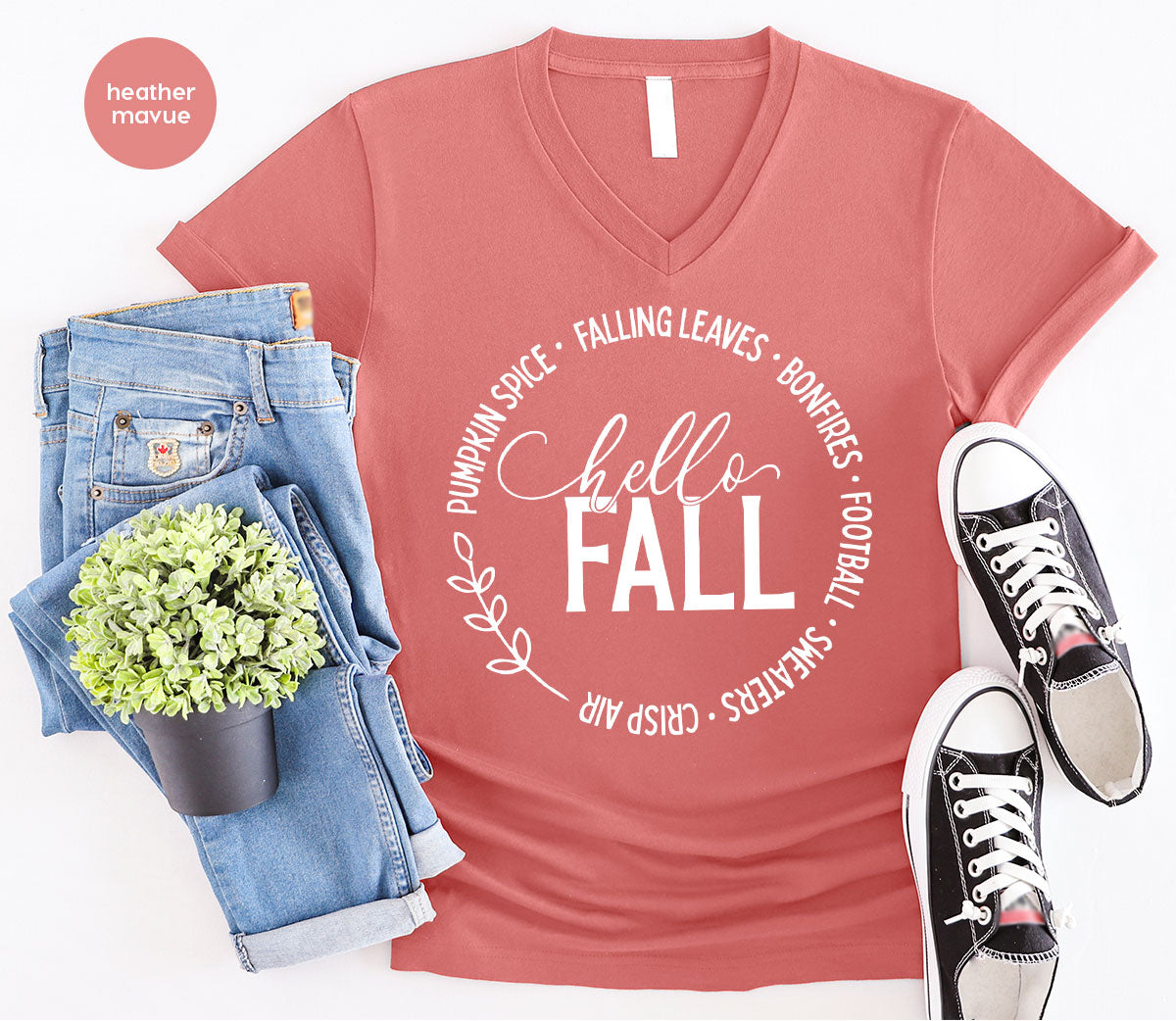 Falling Leaves Shirt, 2022 Pumpkin Season T-Shirt, Spice product image 24