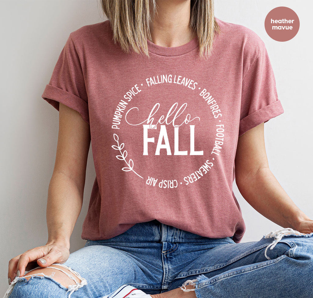 Falling Leaves Shirt, 2022 Pumpkin Season T-Shirt, Spice product image 23