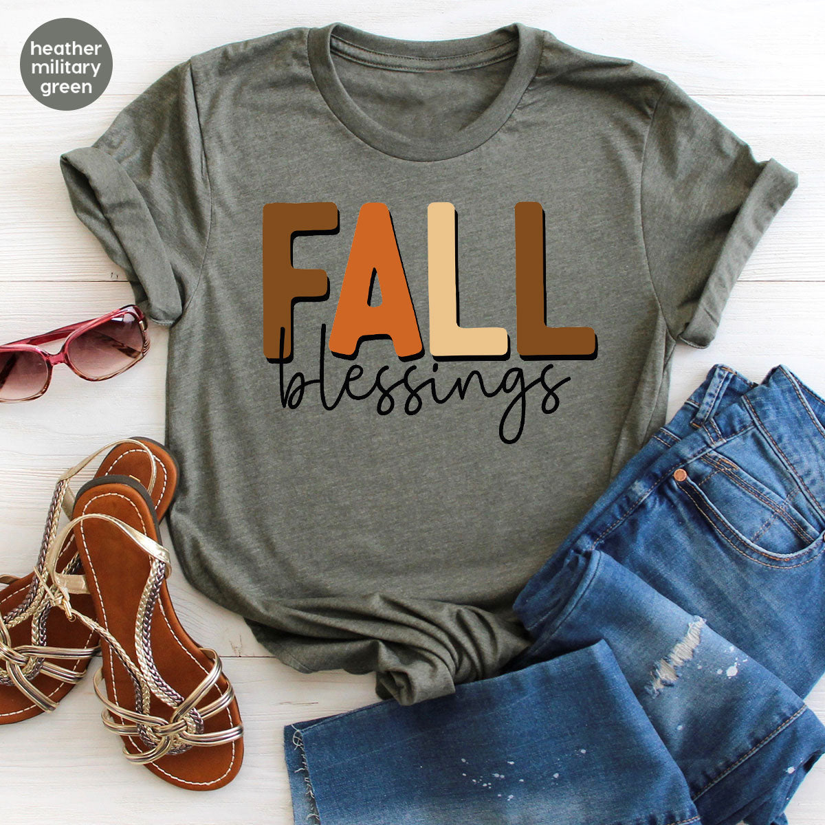 Fall Blessings Shirt, 2022 Season Autumn Graphic Tee product image 24