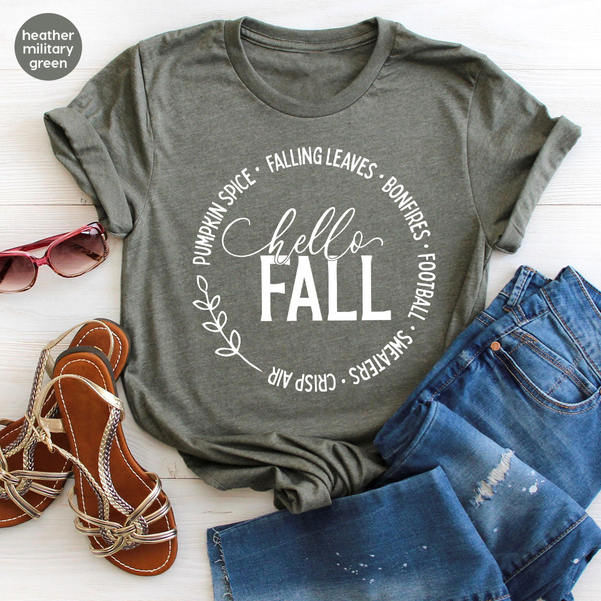Falling Leaves Shirt, 2022 Pumpkin Season T-Shirt, Spice product image 25