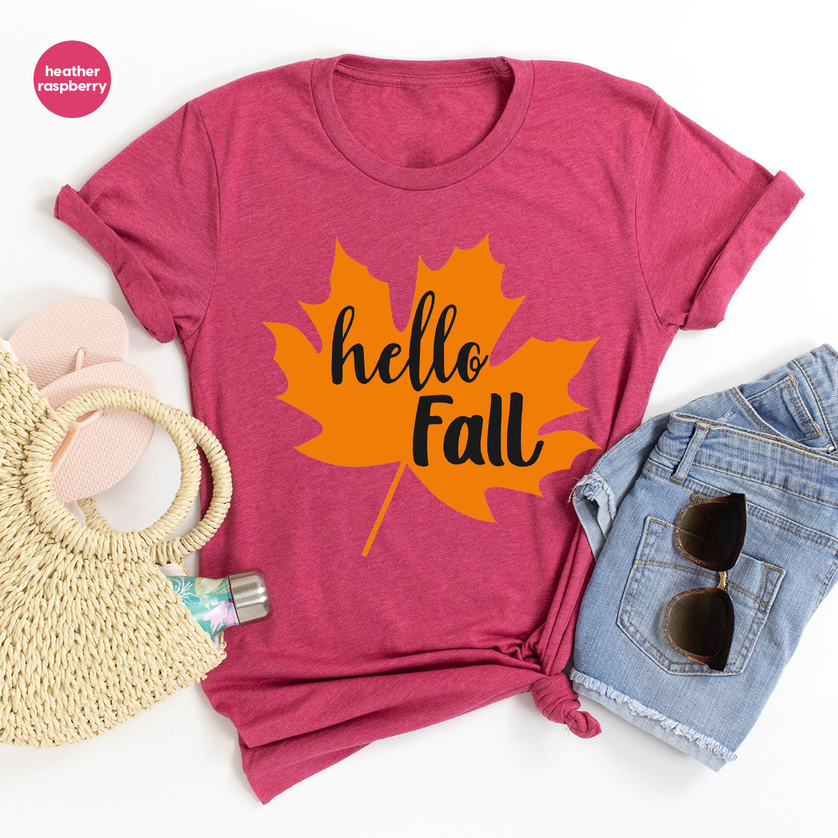Hello Fall Shirt, 2022 Thanksgiving T-Shirt, Leaf Gift For product image 29