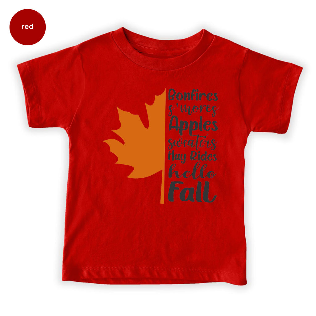 Fall Leaf T-Shirt, 2022 Season Long Sleeve Shirt, Short product image 19