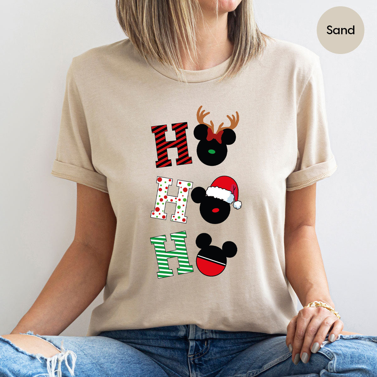 H For Christmas T-Shirt, Deer Shirt, Funny 2023 Tee Family product image 24