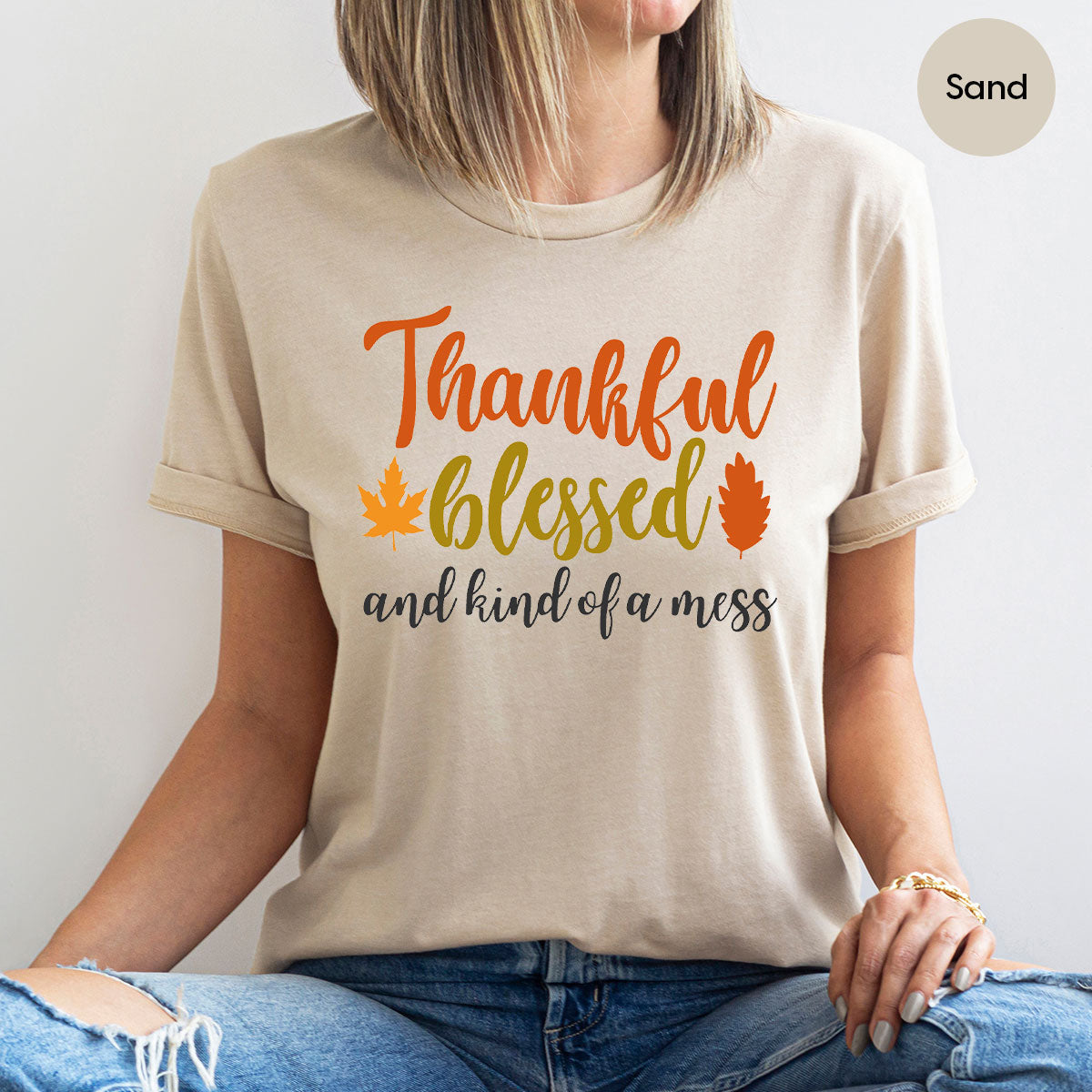 2023 Thanksgiving Fall Shirt, Thankful For Hoodie product image 27