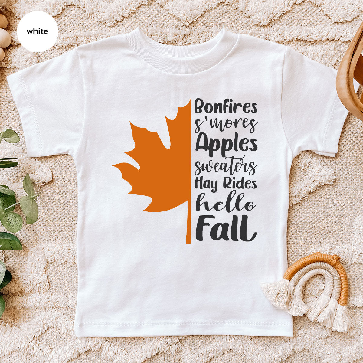 Fall Leaf T-Shirt, 2022 Season Long Sleeve Shirt, Short product image 30