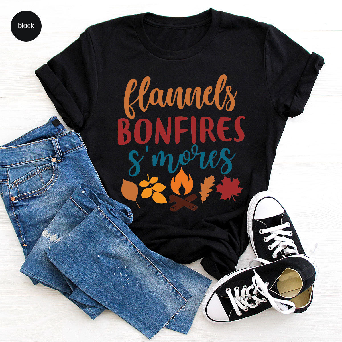 Thanksgiving Fall T-Shirt, 2022 Season Shirt, Bonfires Gift product image 2