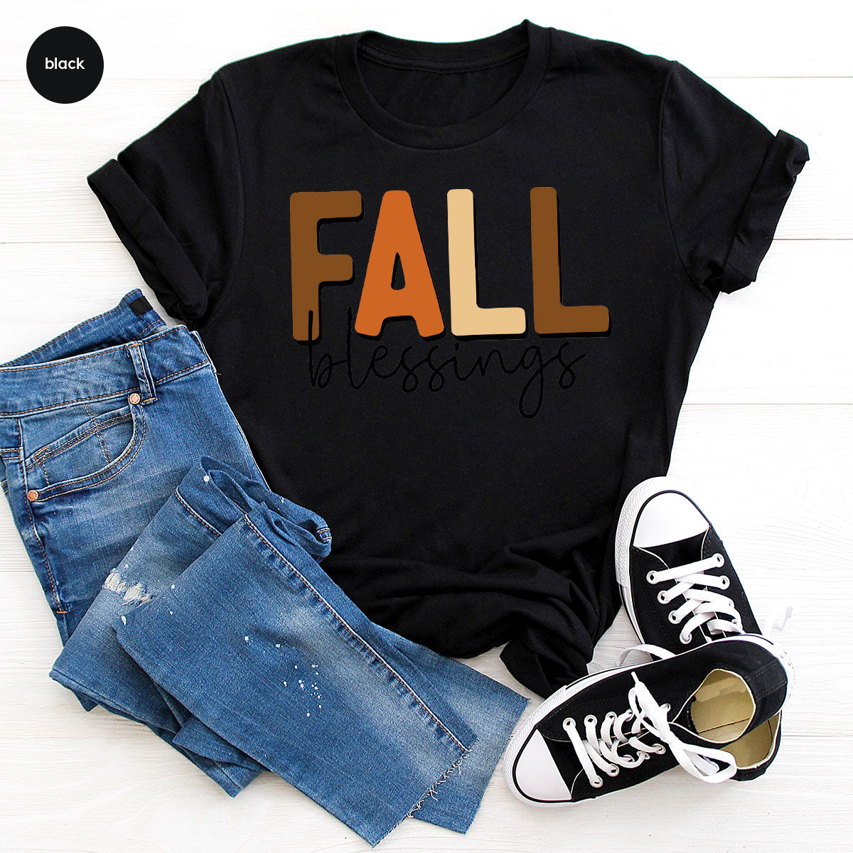 Fall Blessings Shirt, 2022 Season Autumn Graphic Tee product image 2
