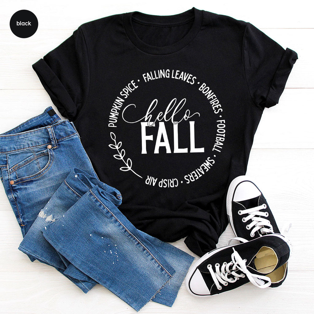 Falling Leaves Shirt, 2022 Pumpkin Season T-Shirt, Spice product image 3