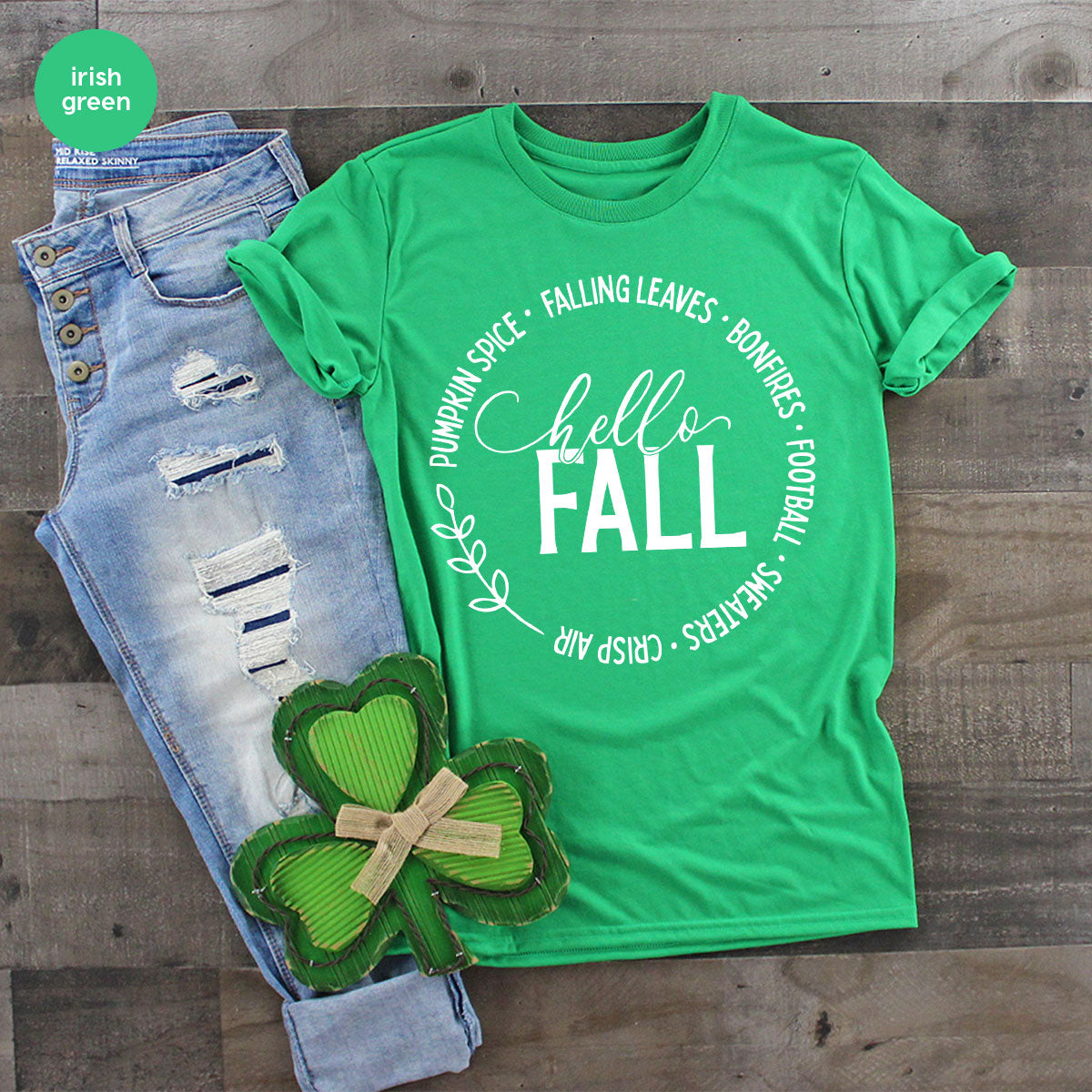 Falling Leaves Shirt, 2022 Pumpkin Season T-Shirt, Spice product image 15