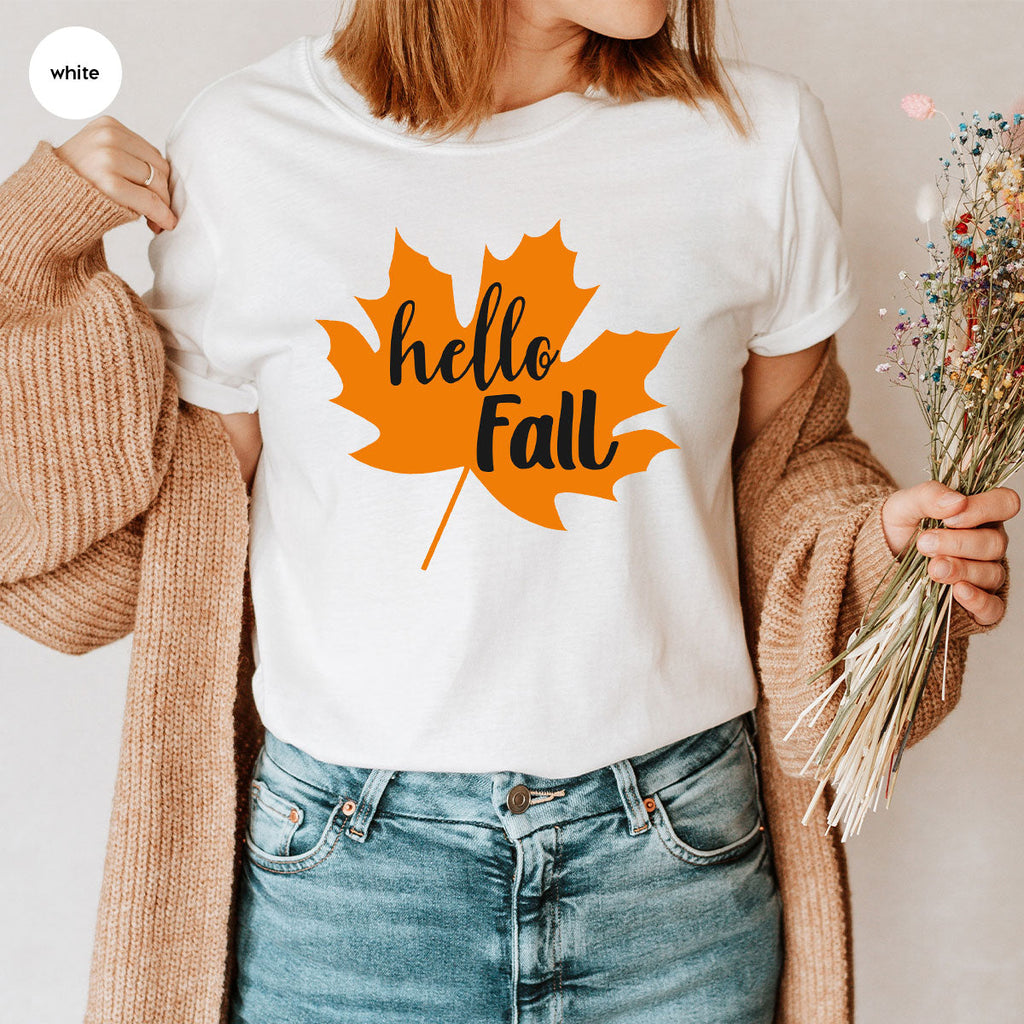 Hello Fall Shirt, 2022 Thanksgiving T-Shirt, Leaf Gift For product image 37