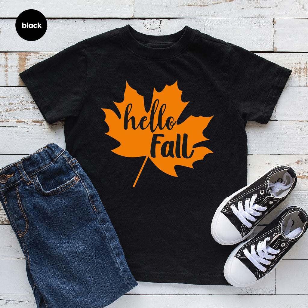 Hello Fall Shirt, 2022 Thanksgiving T-Shirt, Leaf Gift For product image 4