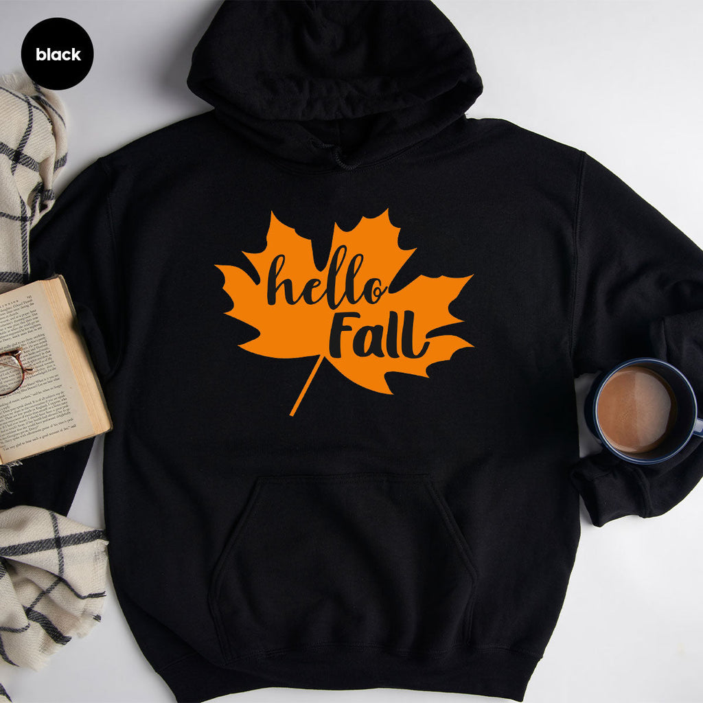 Hello Fall Shirt, 2022 Thanksgiving T-Shirt, Leaf Gift For product image 12