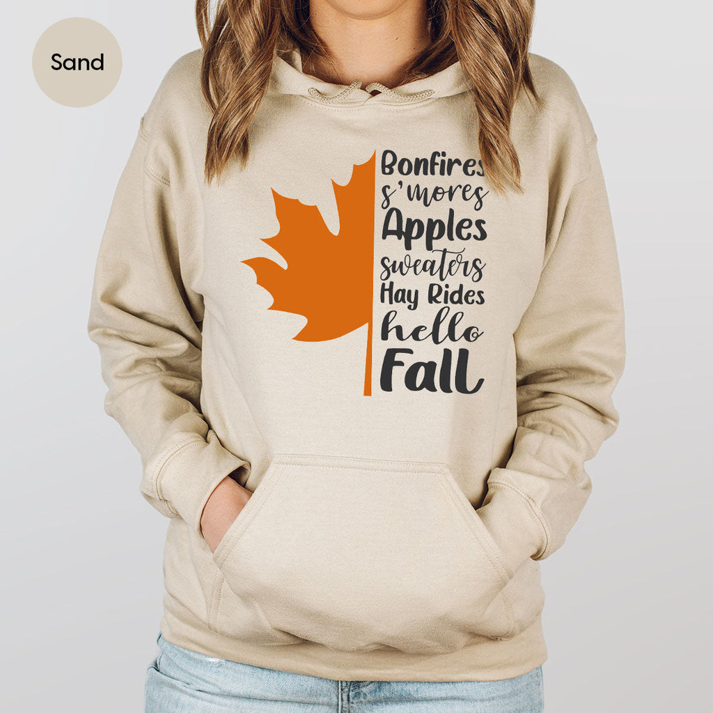 Fall Leaf T-Shirt, 2022 Season Long Sleeve Shirt, Short product image 1