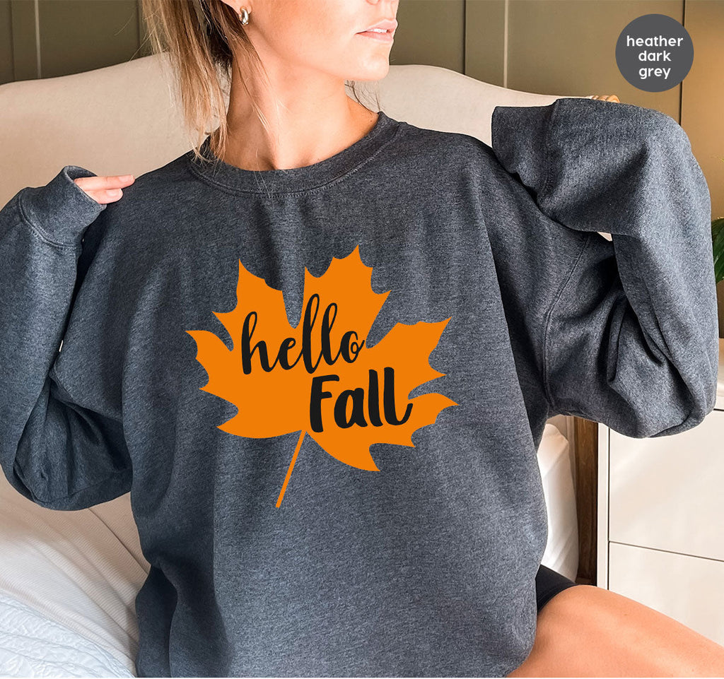Hello Fall Shirt, 2022 Thanksgiving T-Shirt, Leaf Gift For product image 34