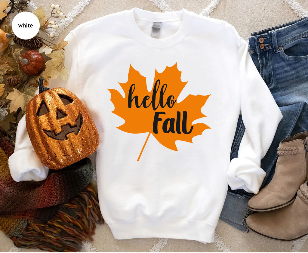 Hello Fall Shirt, 2022 Thanksgiving T-Shirt, Leaf Gift For product image 36