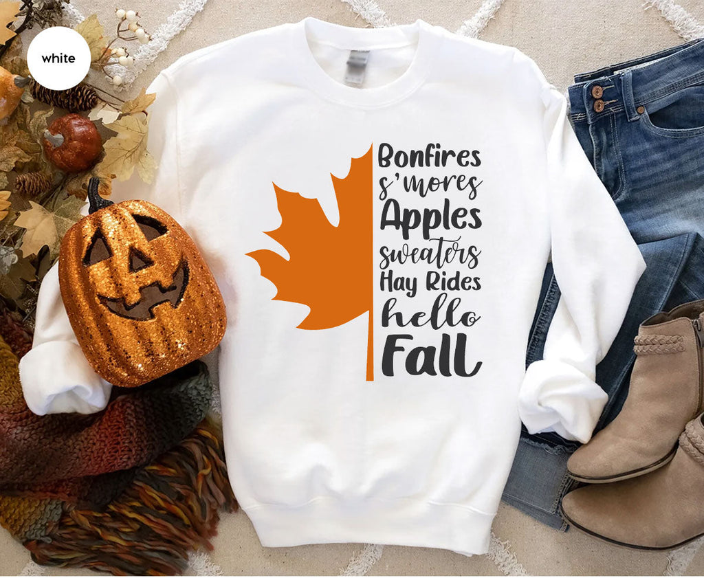 Fall Leaf T-Shirt, 2022 Season Long Sleeve Shirt, Short product image 24