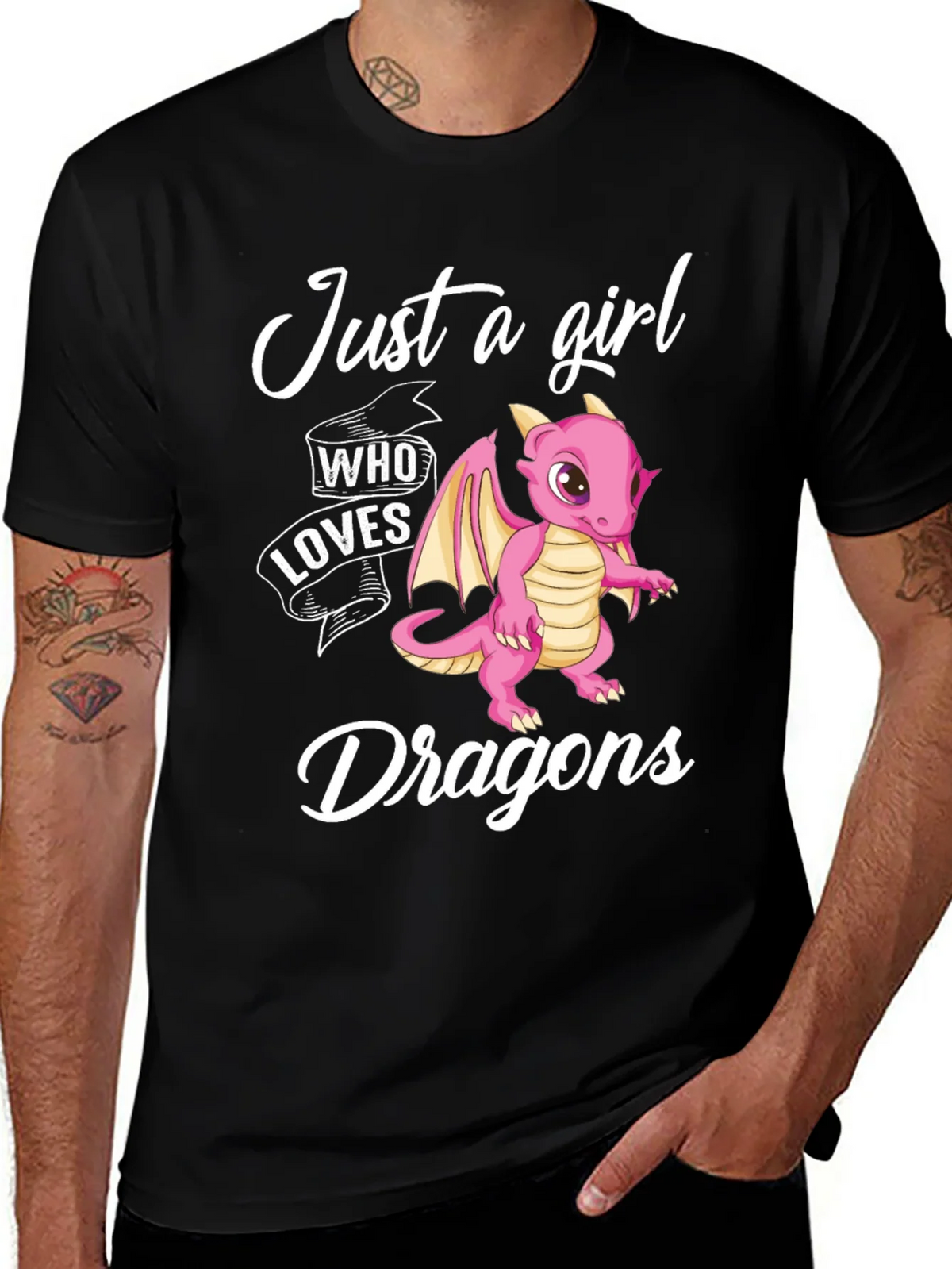 Just a Girl Who Loves Dragons Graphic T-Shirt product image 1