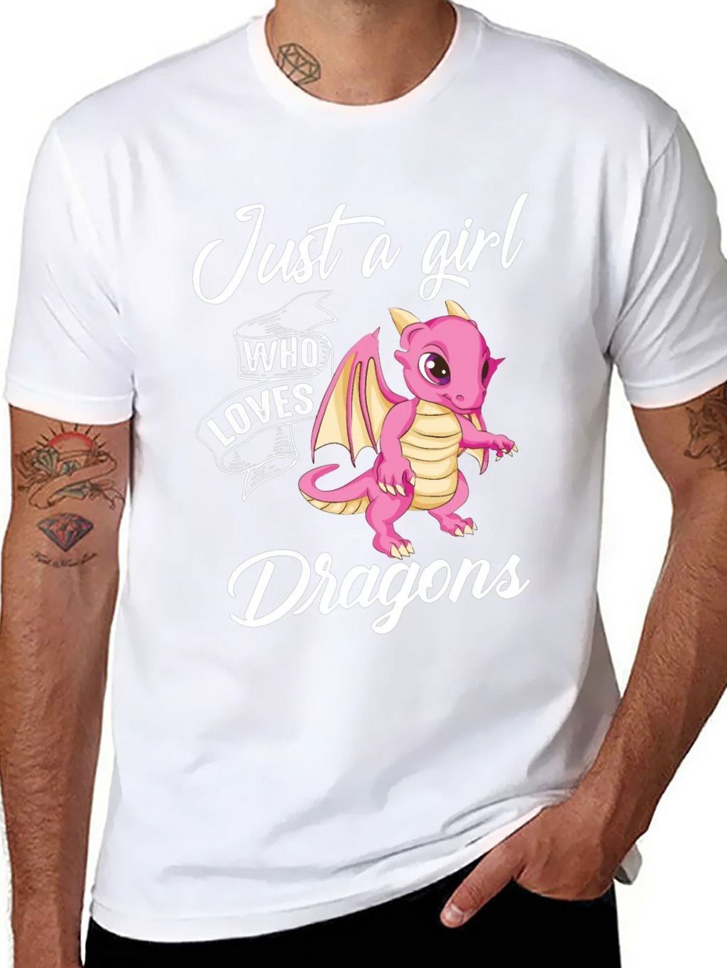 Just a Girl Who Loves Dragons Graphic T-Shirt product image 6